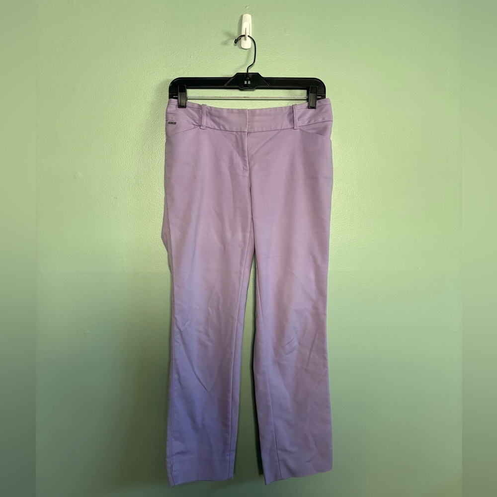 White House Black Market Lilac Straight Leg Pants